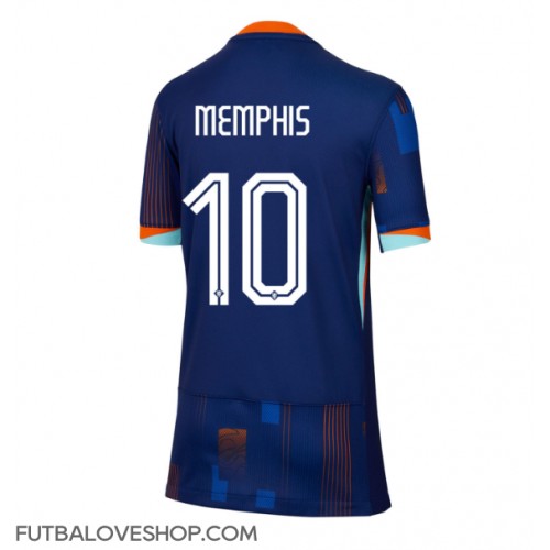 Dres Holandsko Memphis Depay #10 Preč pre Ženy ME 2024 Krátky Rukáv